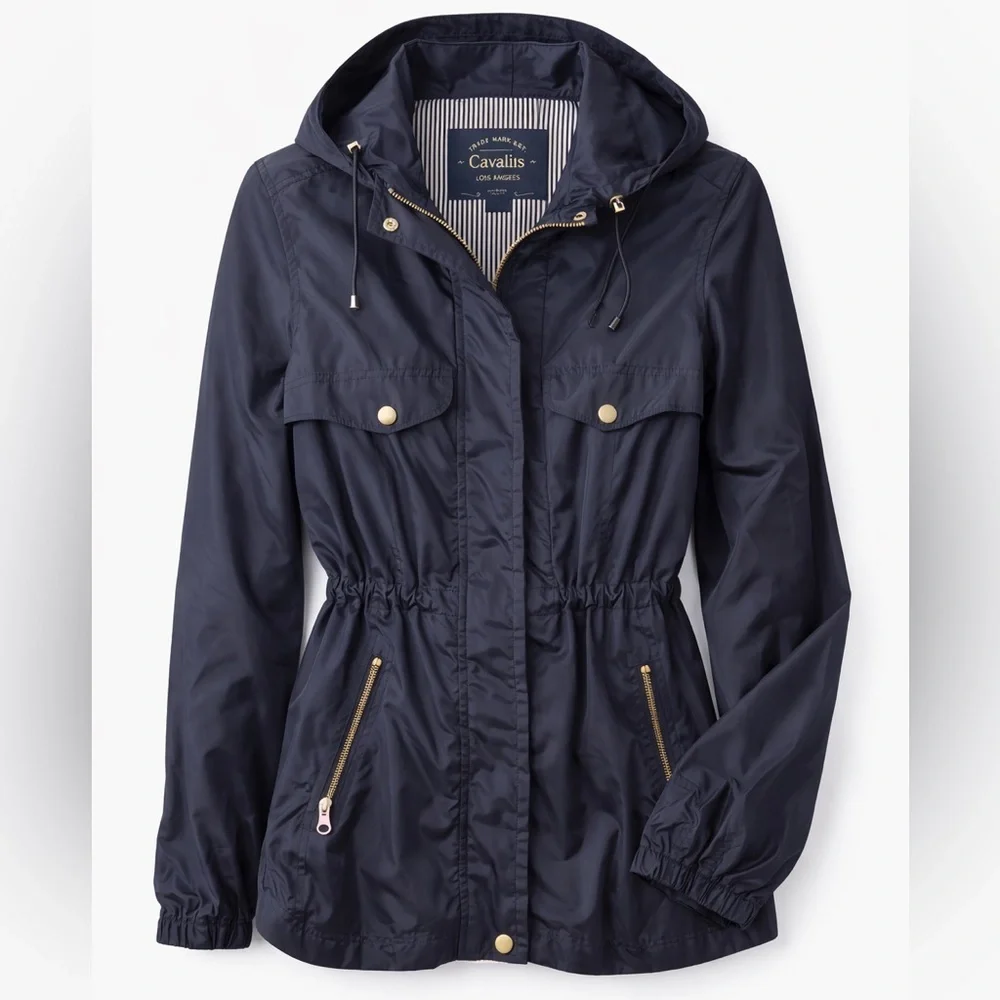 #6 Cavalini Navy Anorak Size M - Picture 1 of 1
